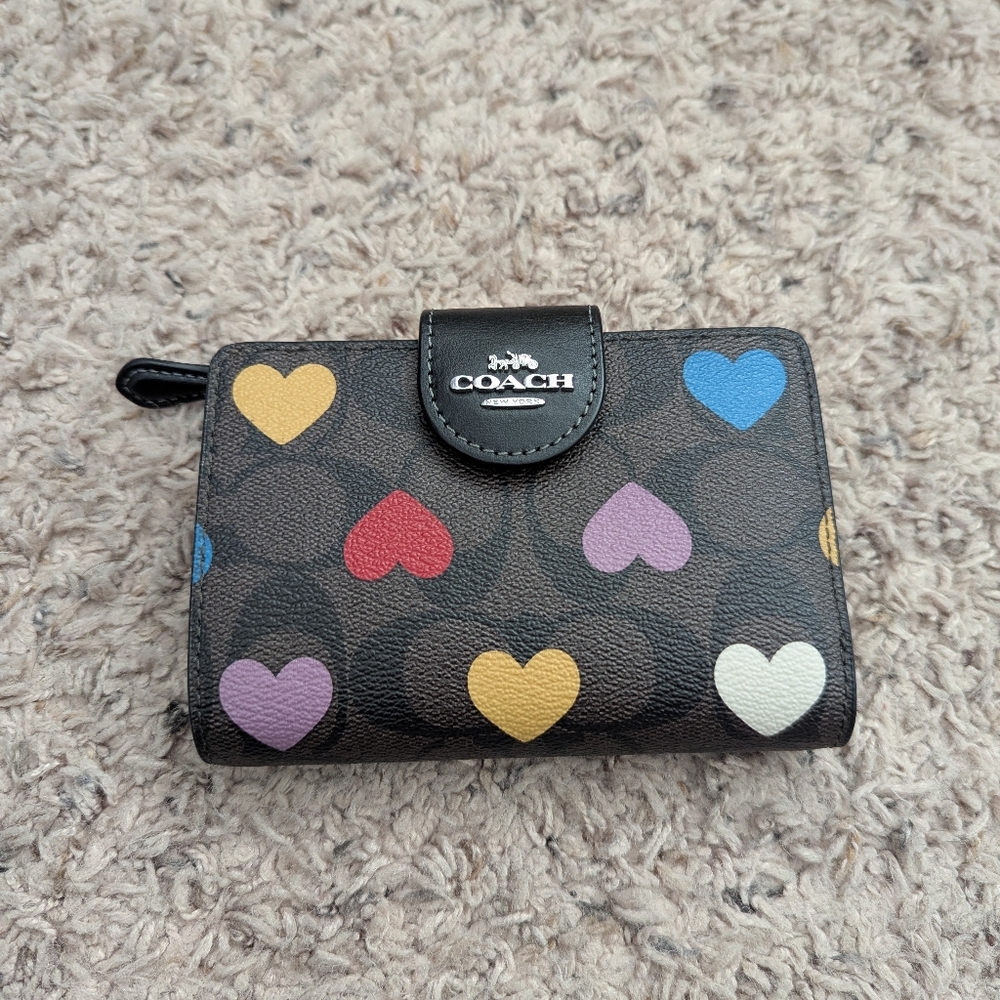 Coach Multicolor Heart Wallet-sale July 4
